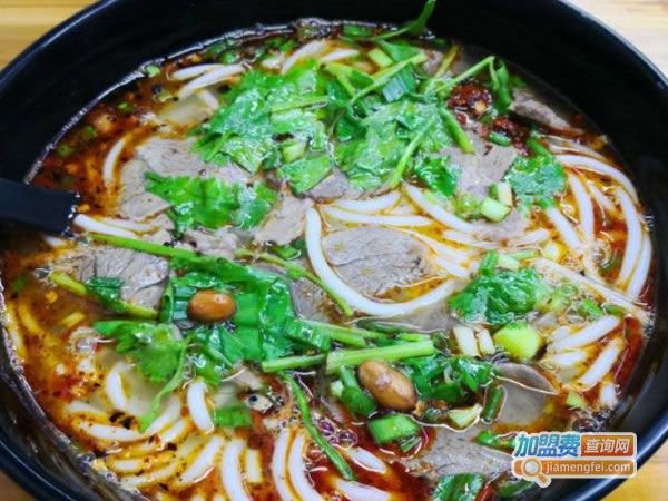 《傻婆婆牛羊肉粉加盟费》