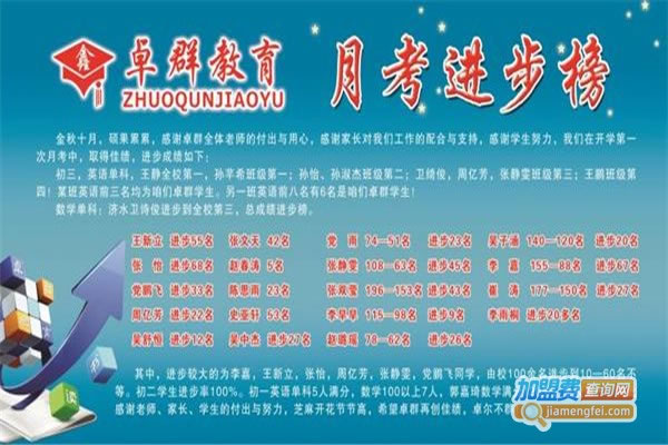 《卓群教育加盟费》